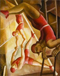 Jen� G�bor, Acrobats, oil on canvas, 1933