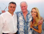 Alfred DiMora, Larry Hagman, and Yvonne DiMora